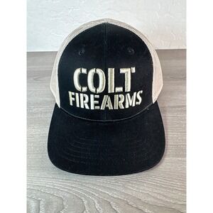 Colt Firearms Men's Black White Snapback Trucker Hat- NWOT